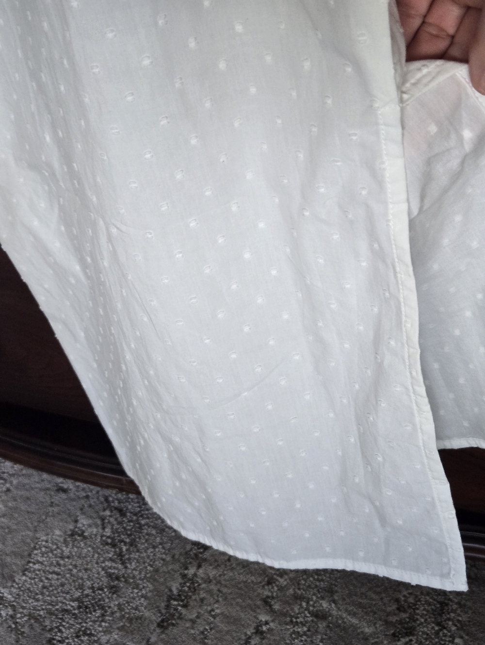 Colsie, NWT, White Swiss Dot Casual Pants, Sz. L - Picture 7 of 8